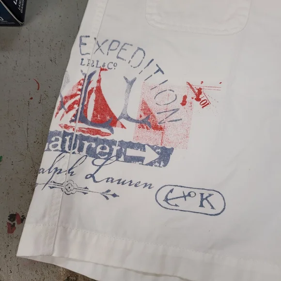 LAUREN JEANS CO. RALPH LAUREN NAUTICAL SHORTS SZ 14 - Picture 4 of 8